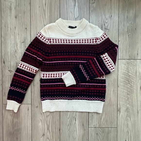 Tara Jarmon Fair Isle Sweater Sz. S - Picture 3 of 6